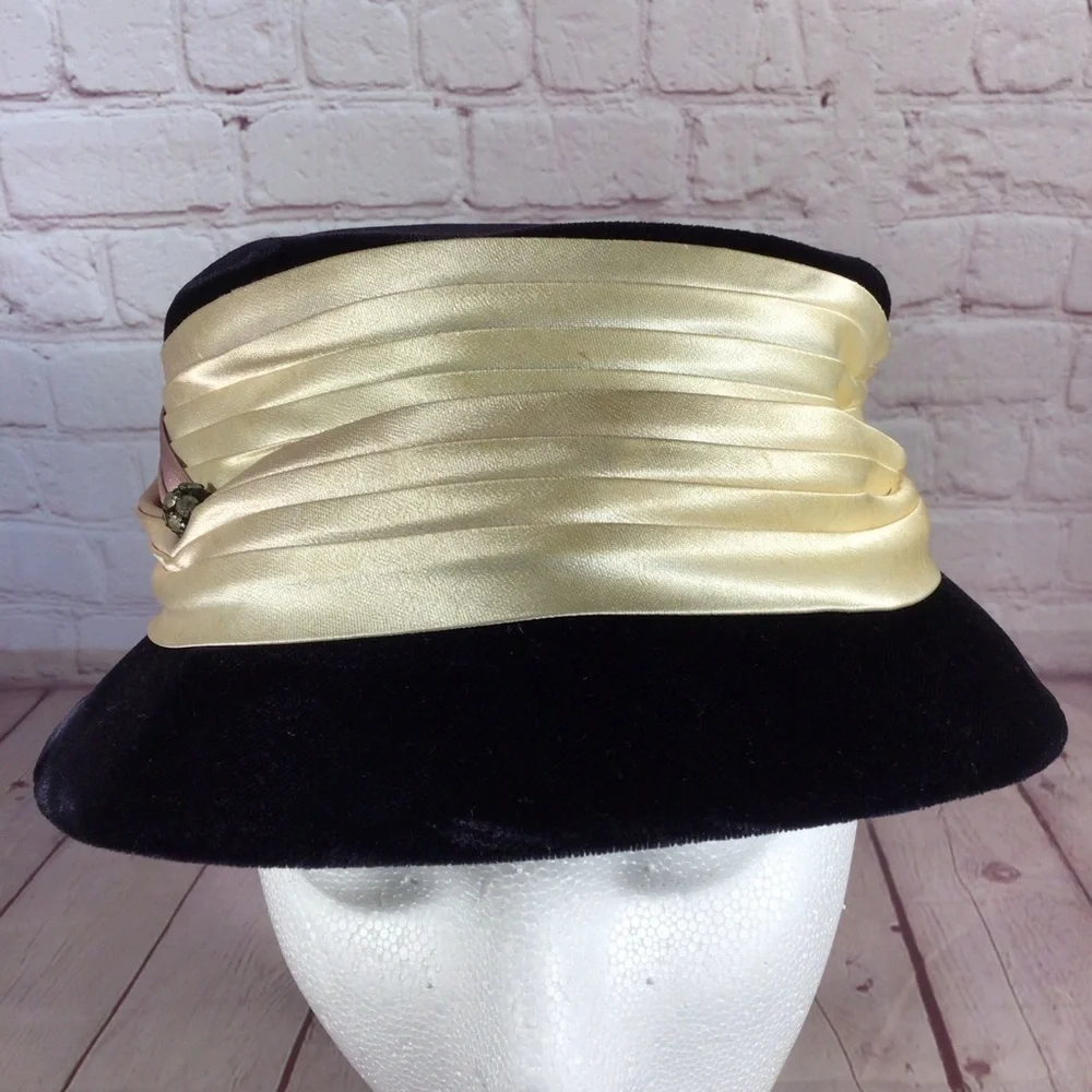 Vintage Purple Hat with Ombré Wrap and Rhinestone Accent - Picture 9 of 10